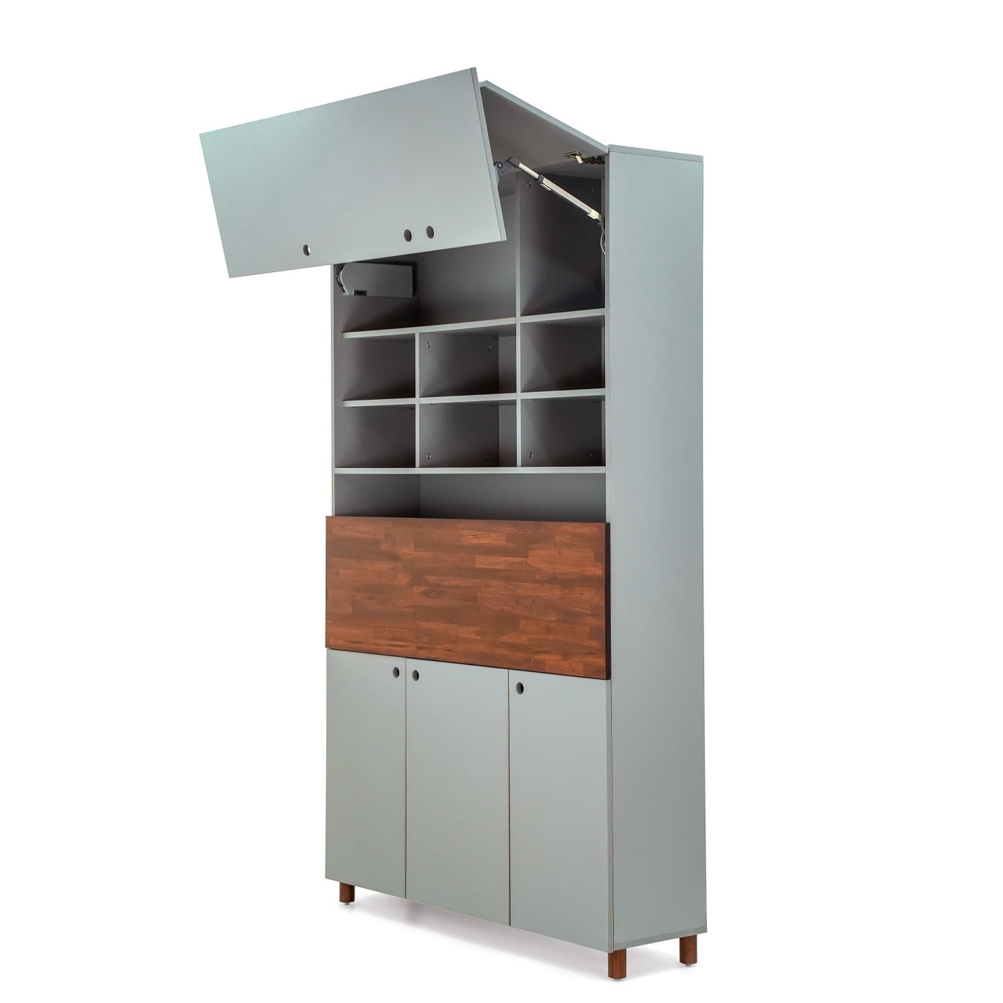 Compact Fold-Away Desk Cabinet