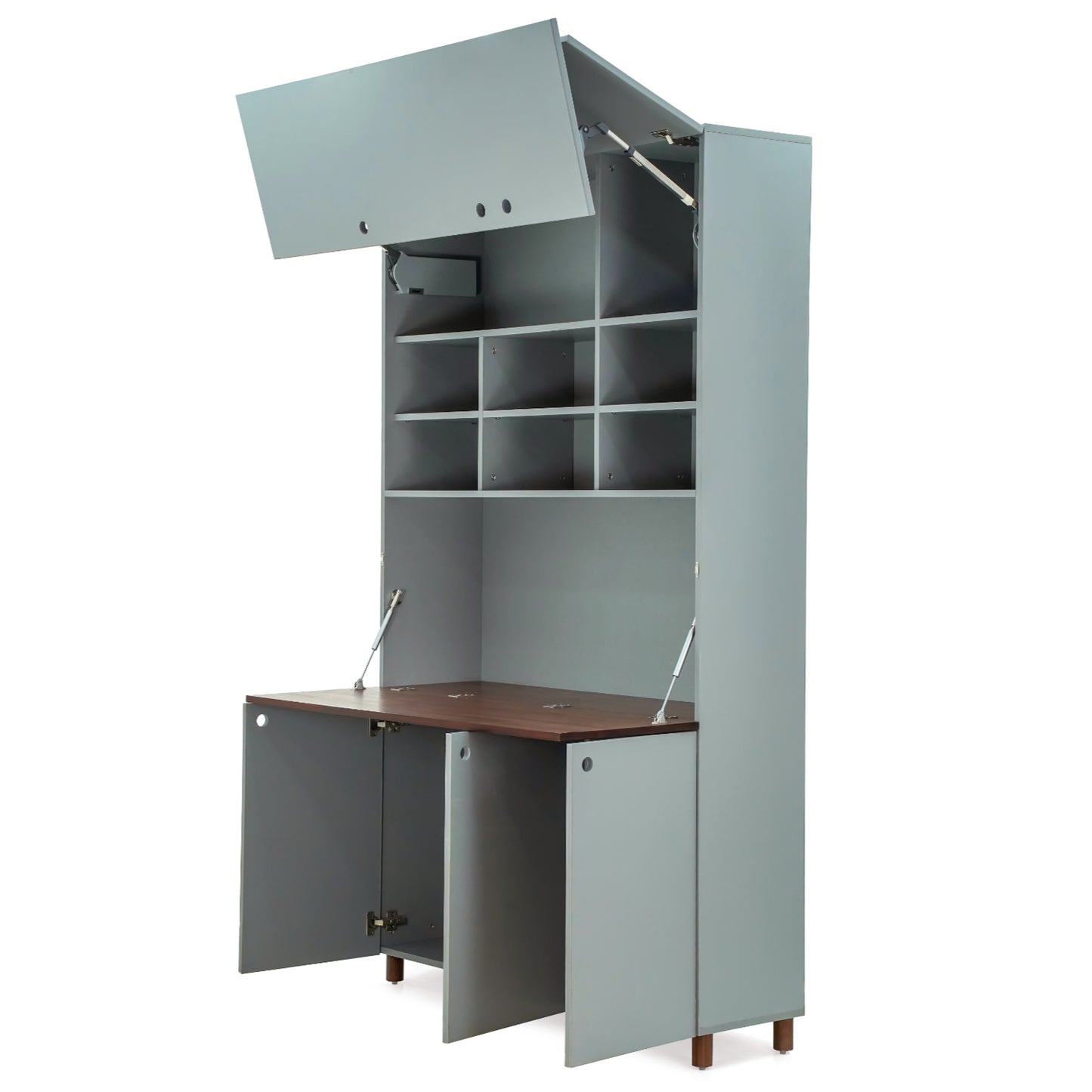 Compact Fold-Away Desk Cabinet