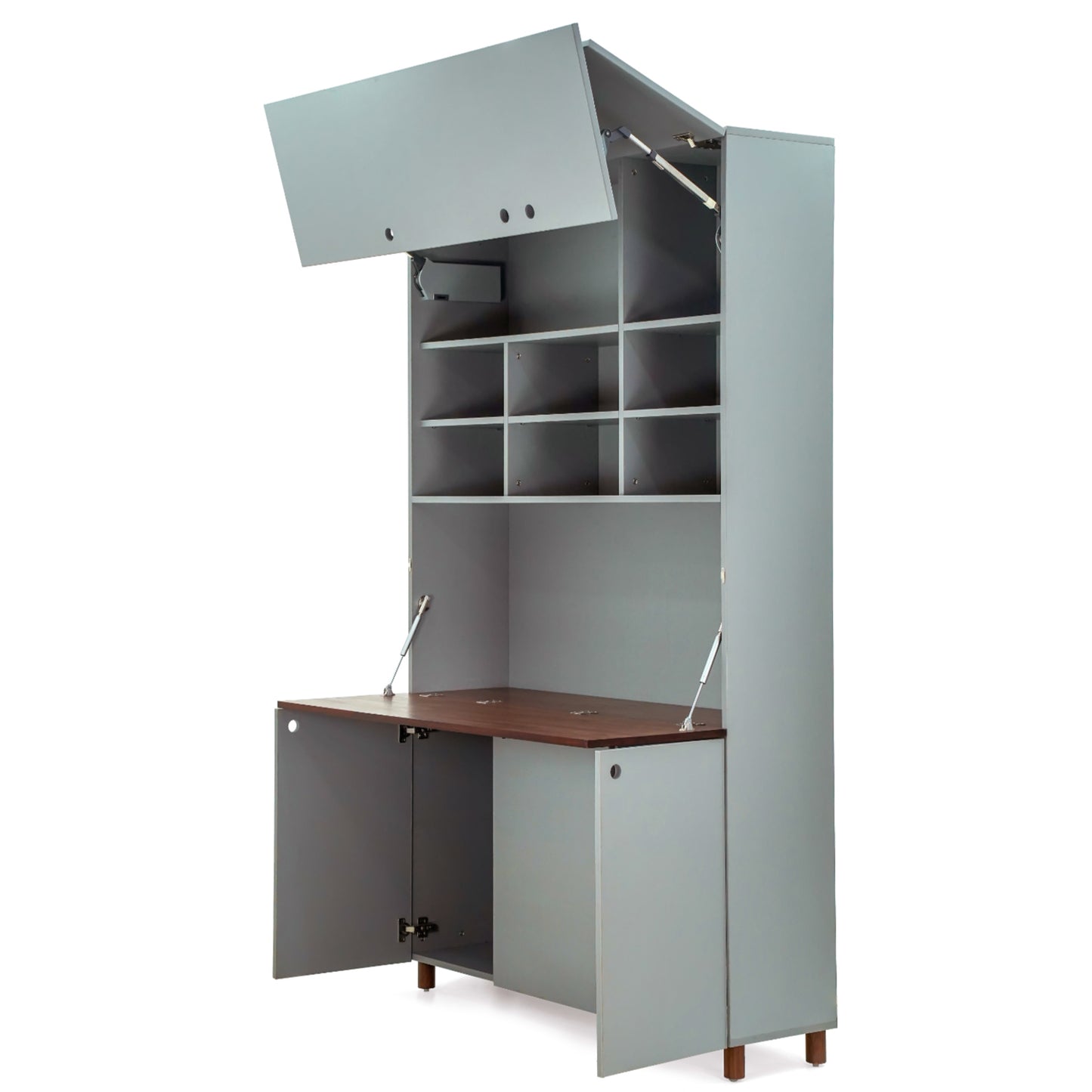 Compact Fold-Away Desk Cabinet