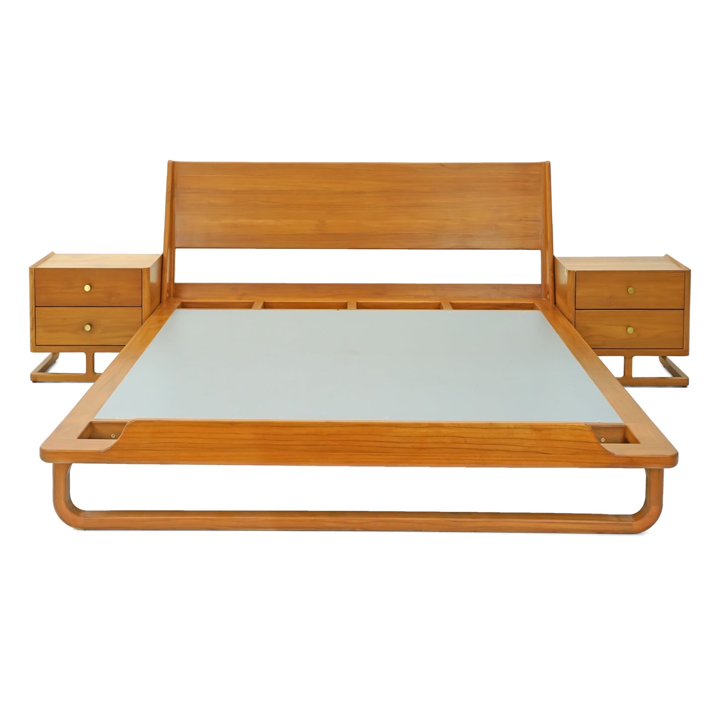 Teak Platform Bed Set