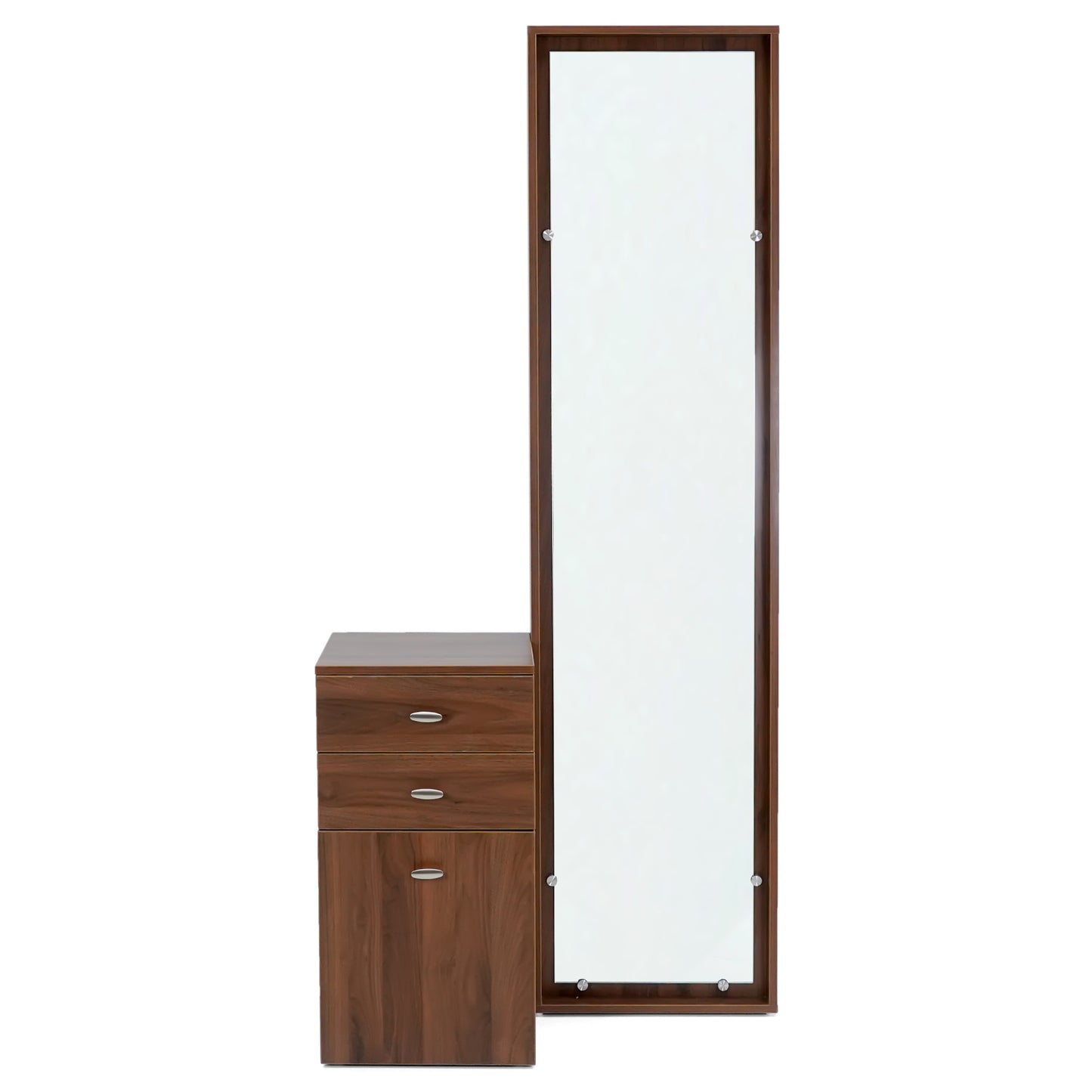 Sleek Teak Dressing Table with Mirror