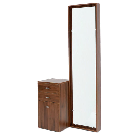 Sleek Teak Dressing Table with Mirror