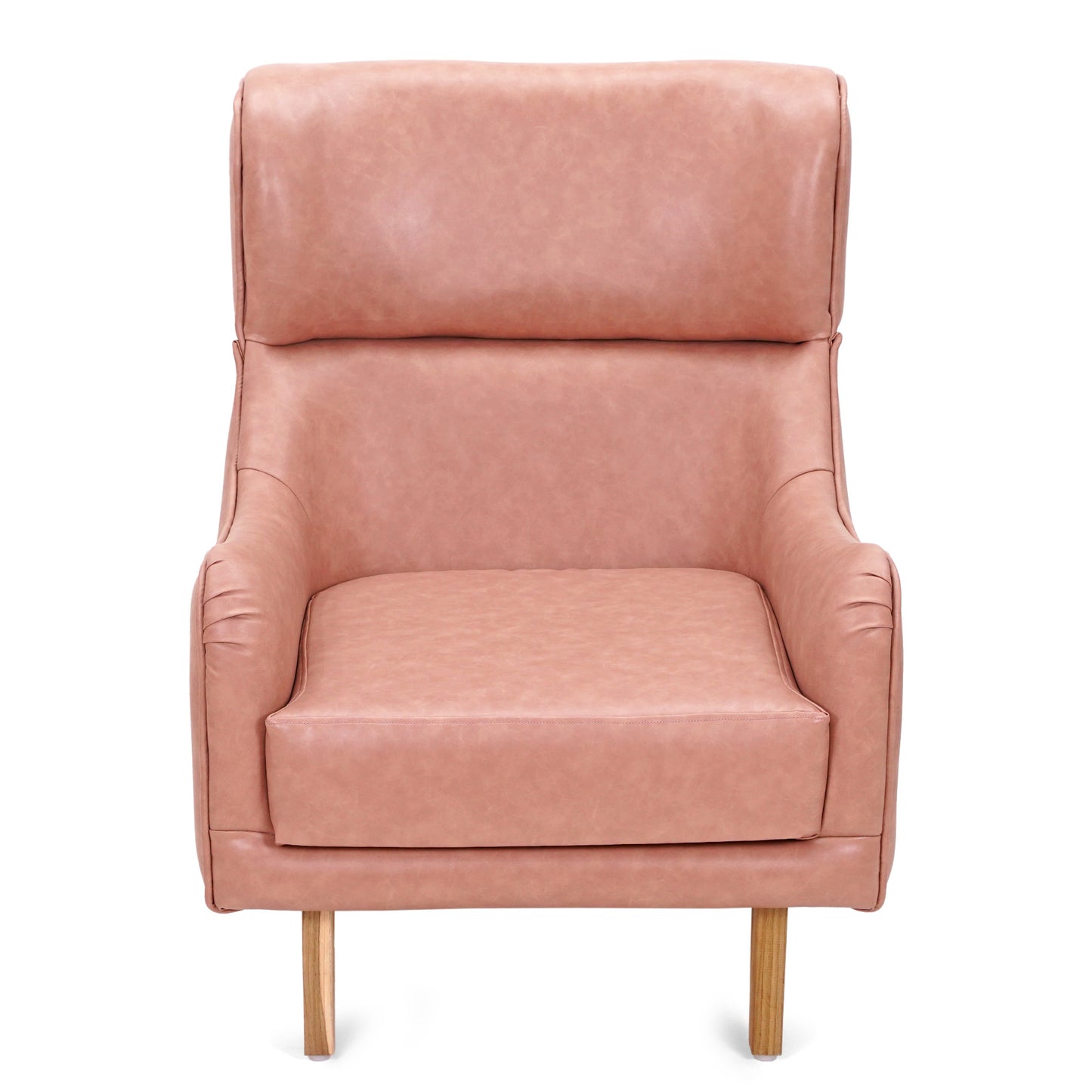 Blush Wingback Accent Chair
