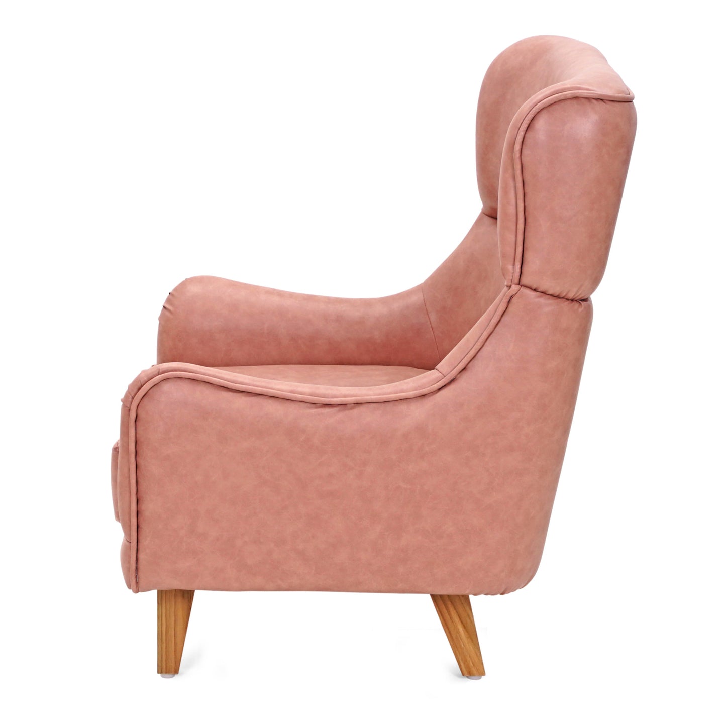 Blush Wingback Accent Chair