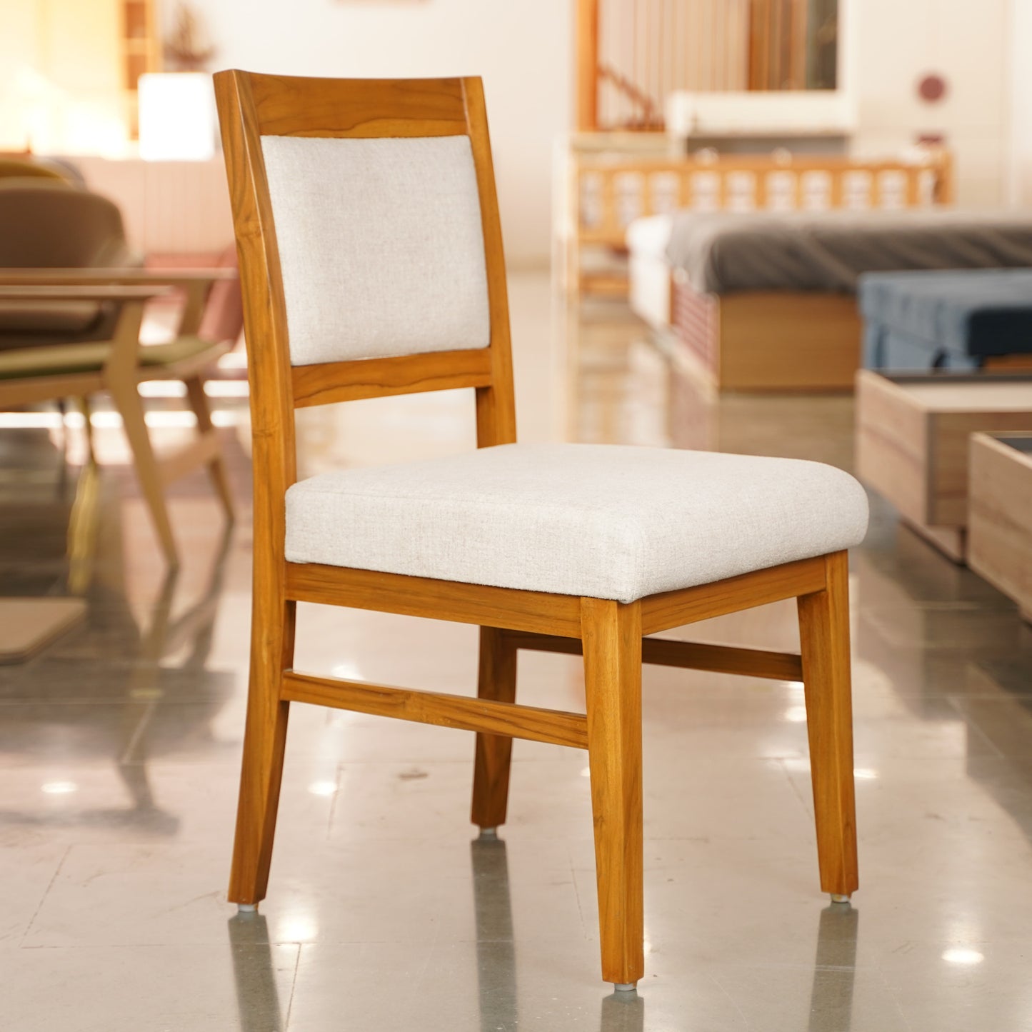 Classic Cream Wooden Chair
