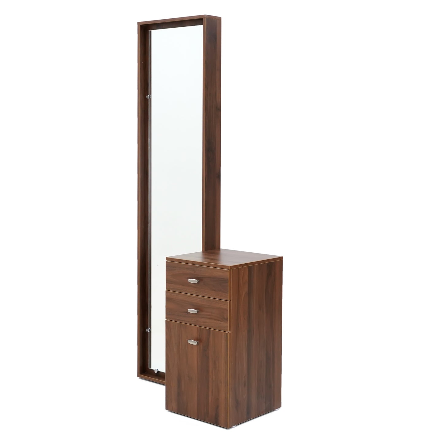 Sleek Teak Dressing Table with Mirror
