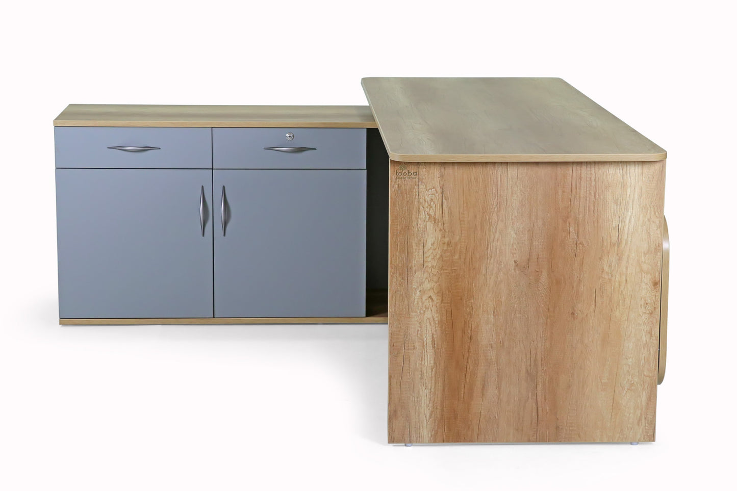 concave corner work desk