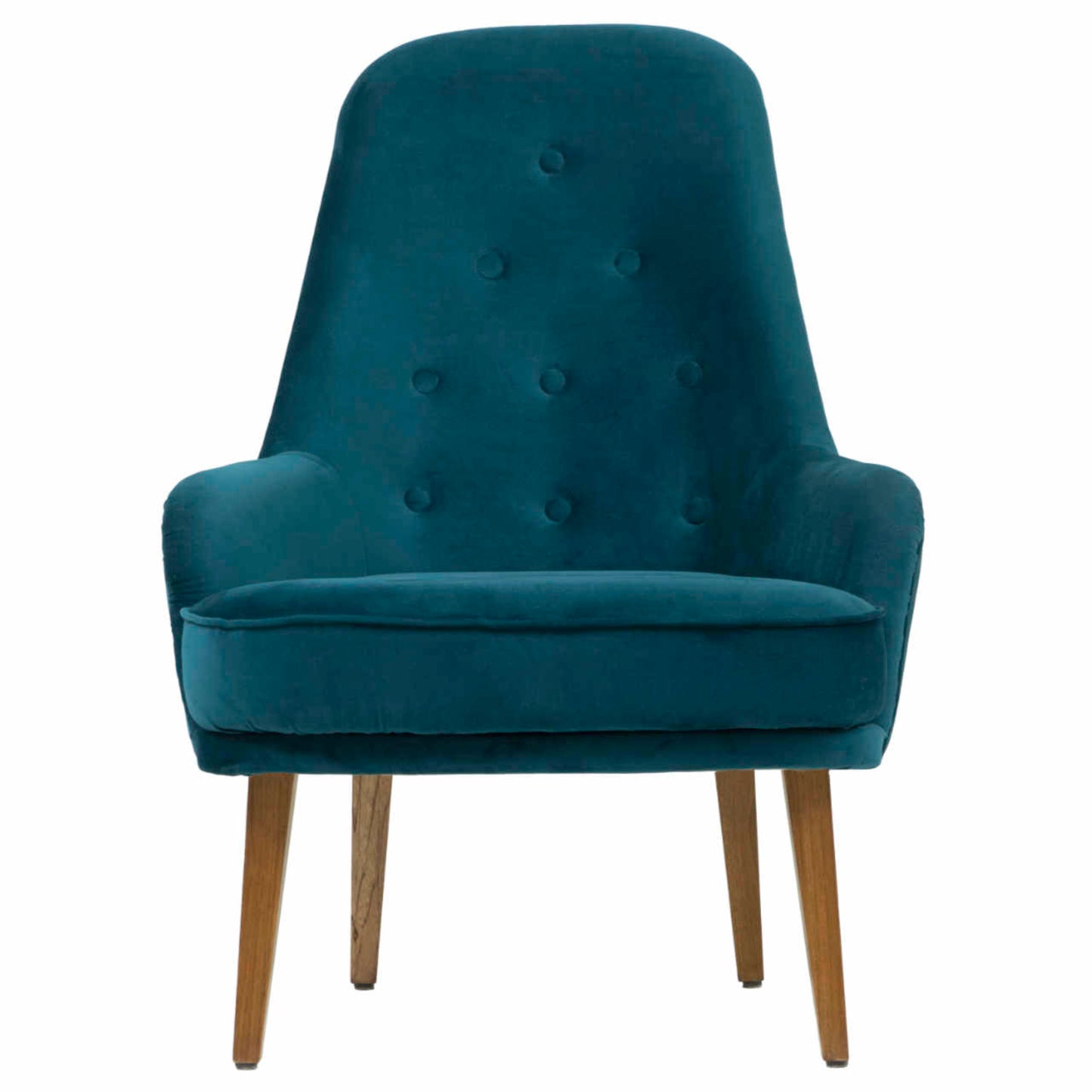 Teal Tufted Wingback Chair