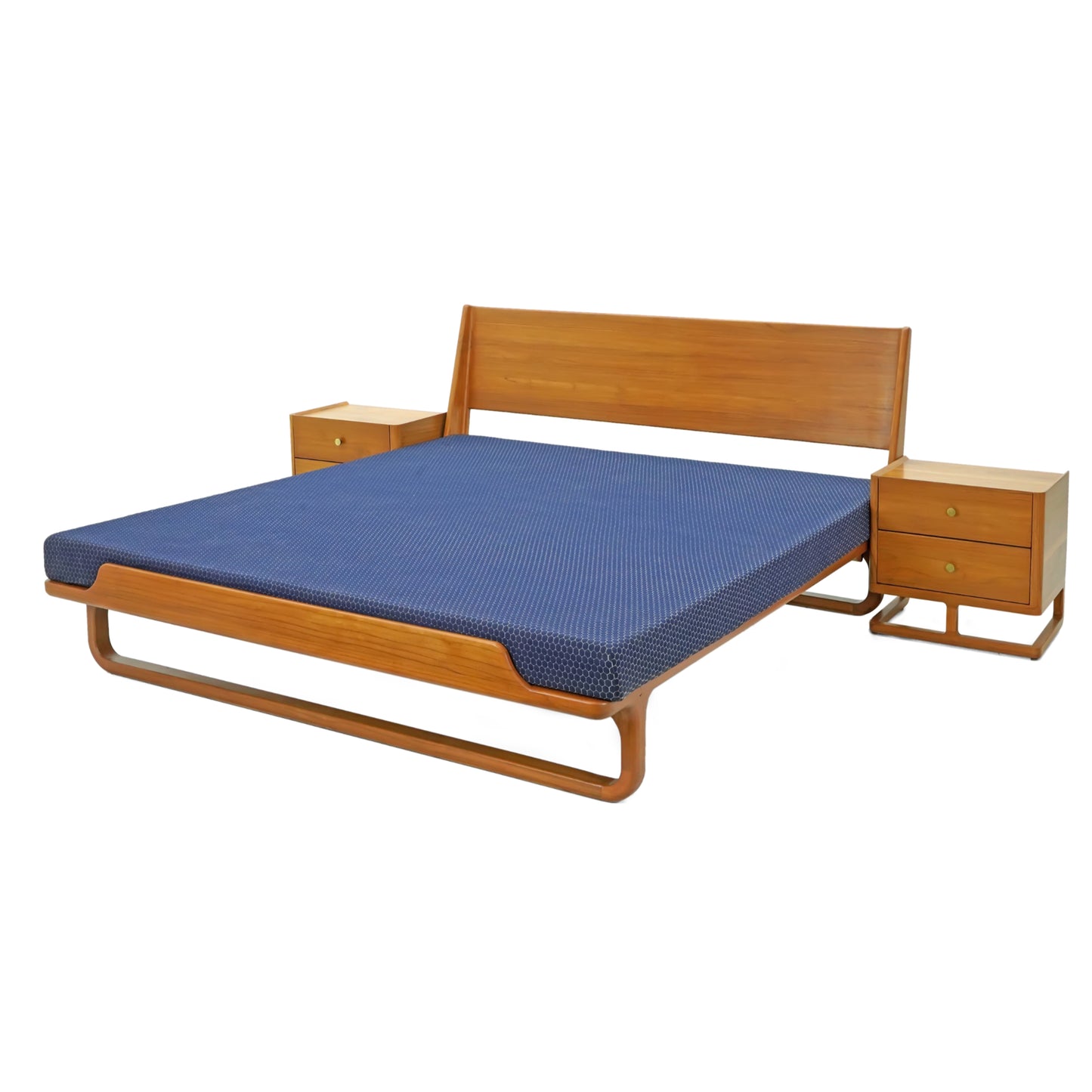 Curve HeadBoard wooden Bed