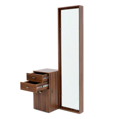 Sleek Teak Dressing Table with Mirror