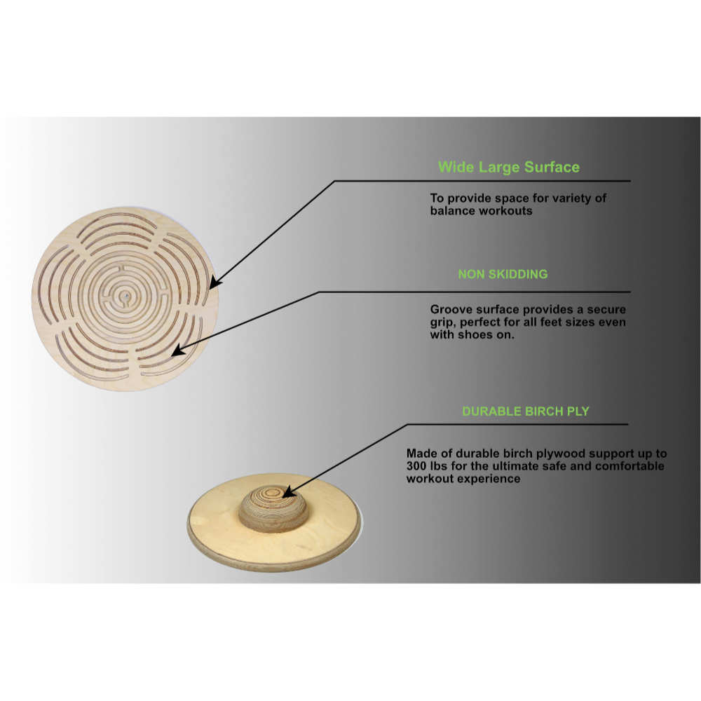 Introducing the Circular Labyrinth Balance Board by Tooba Furniture Factory: a meticulously crafted round wooden game featuring concentric paths and intricate passages carved into its surface. It includes a small metal ball that players must navigate through the maze by tilting and maneuvering, much like a delicate balance board.